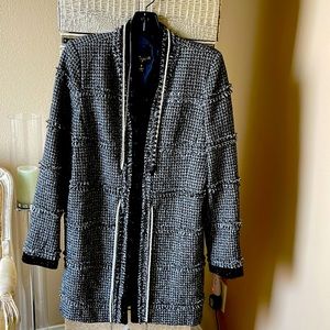 Wool Blazer draped with beads and chain